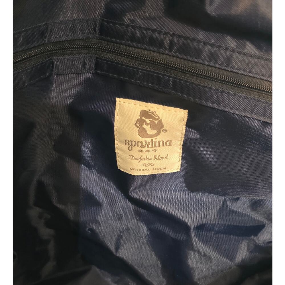 Spartina 449 Daufuskie Island Cargo Duffel Bag Golden Two Tone Anchor Large NWOT - Picture 6 of 9